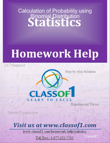 Calculation of Probability using Binomial Distribution