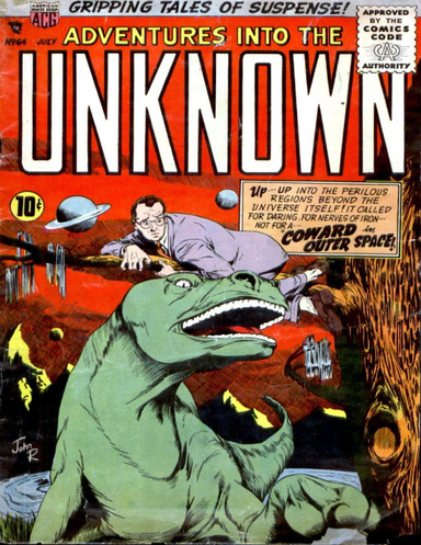 Adventures into the Unknown Number 64 Horror Comic Book