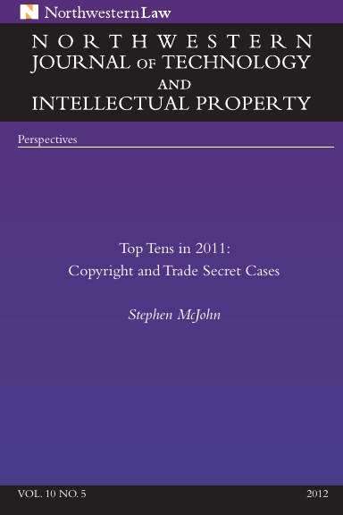 Northwestern Journal of Technology & Intellectual Property, Vol. 10.5
