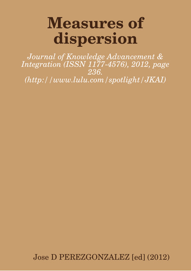 Measures of dispersion