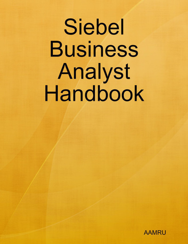Siebel Business Analyst Handbook