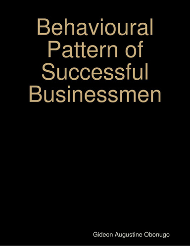 Behavioural Pattern of Successful Businessmen