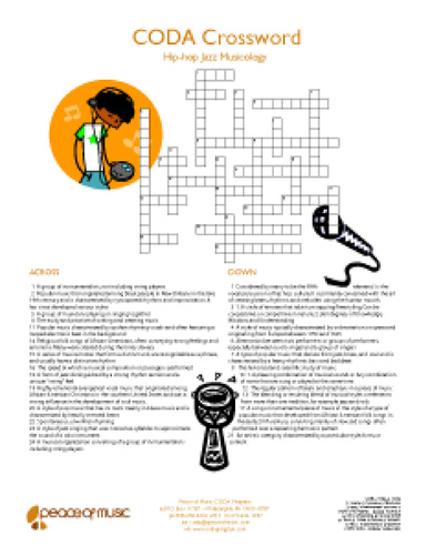 CODA Crossword Puzzle – Hip-hop Jazz Musicology