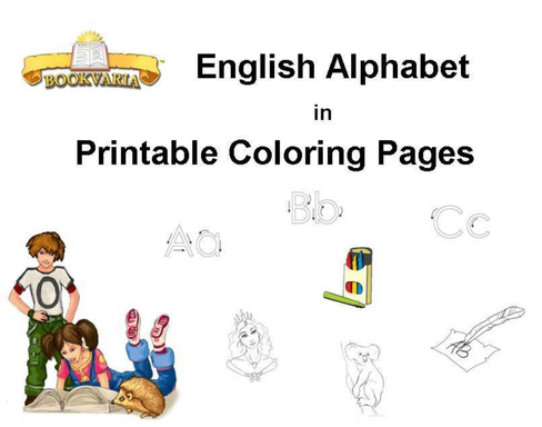 English Alphabet in Printable Coloring Pages