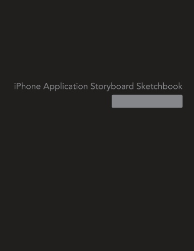 iPhone Application Storyboard Sketchbook Dark Gray