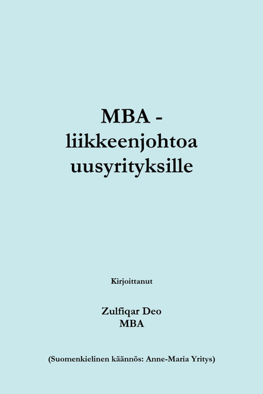 MBA for Startups (Finnish)