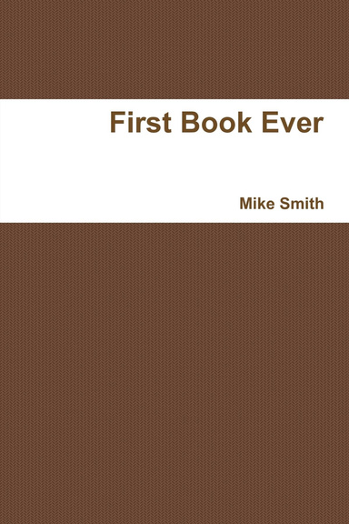 First Book Ever