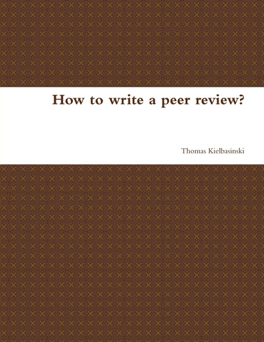 How to write a peer review?
