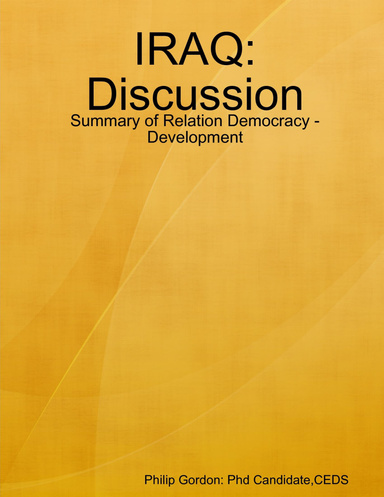 Summary of Relation Democracy - Development: IRAQ: Discussion
