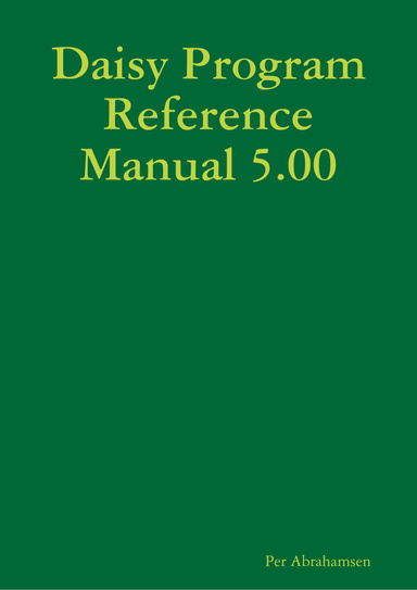 Daisy Program Reference Manual 5.00