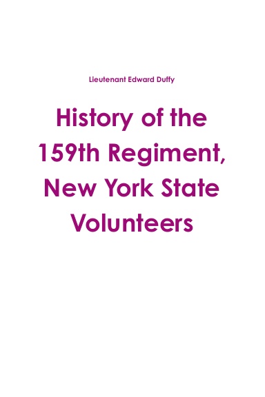 History of the 159th Regiment, New York State Volunteers