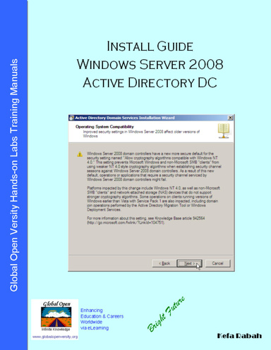 Install Guide Windows Server 2008 Active Directory DC