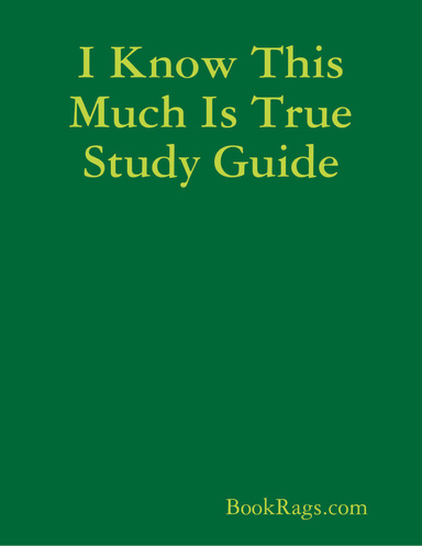 I Know This Much Is True Study Guide