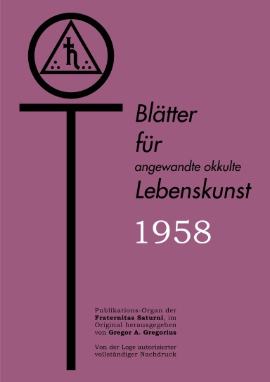 Blätter für angewandte okkulte Lebenskunst • 1958
