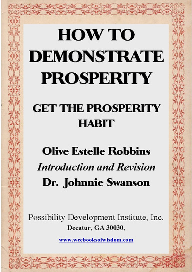 How To Demonstrate Prosperity