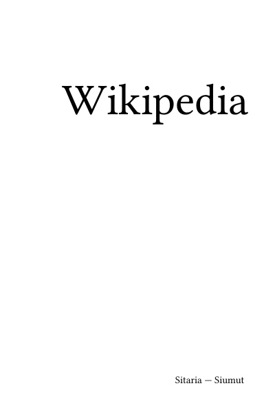 Volume 6223, Sitaria --- Siumut