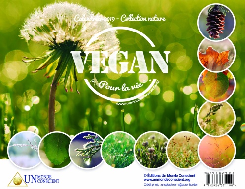 Calendrier 2019- Vegan pour la vie - Collection Nature