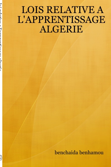 LOIS RELATIVE A L'APPRENTISSAGE  ALGERIE