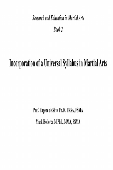 Research and Education in Martial Arts - Book 2