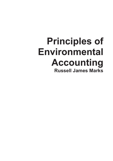 Principles of Environmental Accounting