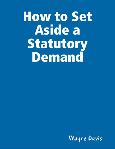 How to Set Aside a Statutory Demand
