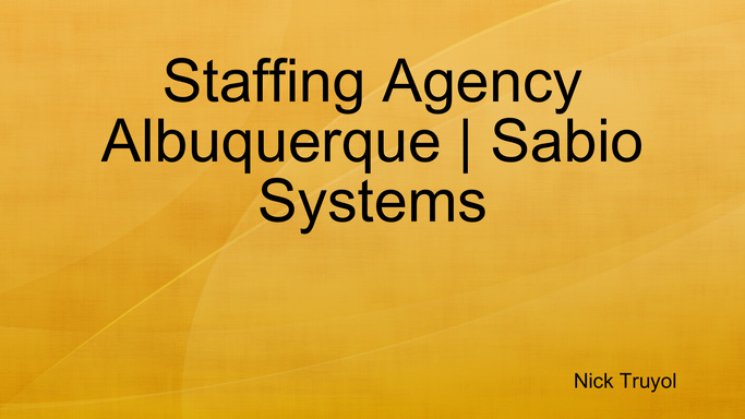 Staffing Agency Albuquerque | Sabio Systems