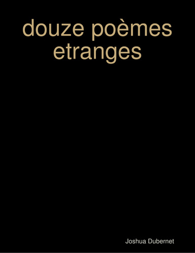 douze poèmes etranges
