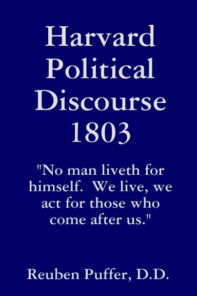 Harvard Political Discourse 1803