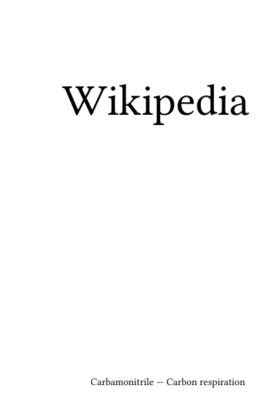 Volume 1401, Carbamonitrile --- Carbon respiration