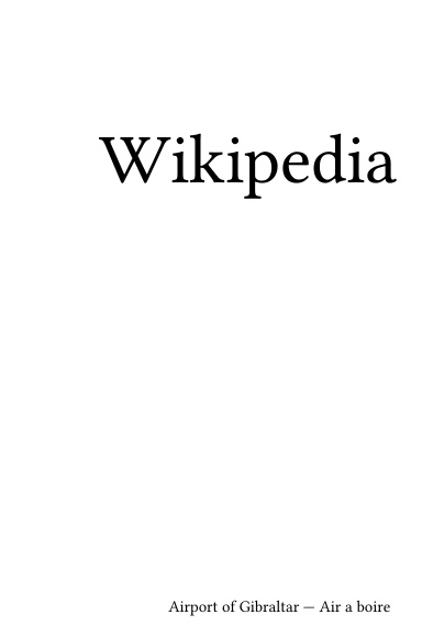 Volume 0617, Airport of Gibraltar --- Air a boire