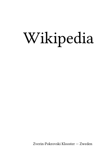 Volume 1162, Zverin-Pokrovski Klooster --- Zweden