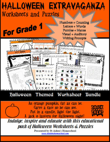 Halloween Worksheets Extravaganza PreK-Gr1