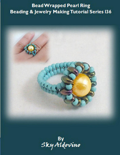 Bead Wrapped Pearl Ring Beading & Jewelry Making Tutorial Series I36
