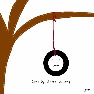 Lonely tire swing