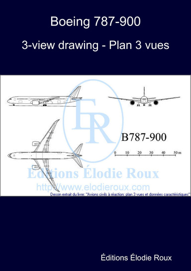 3-view drawing - Plan 3 vues - Boeing 787-900