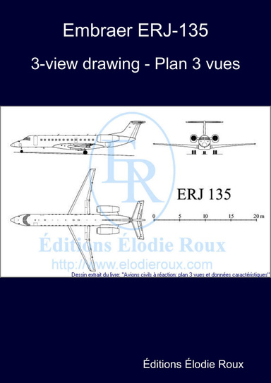 3-view drawing - Plan 3 vues - Embraer ERJ-135