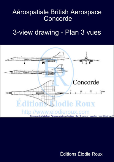 3-view drawing - Plan 3 vues - Aérospatiale British Aerospace Concorde