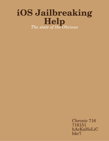 iOS Jailbreaking Help
