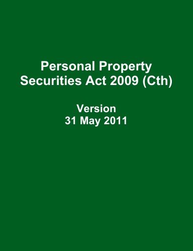 Personal Property Securities Act 2009 (Cth)