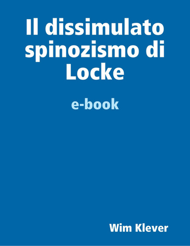 Il dissimulato spinozismo di Locke (e-book)