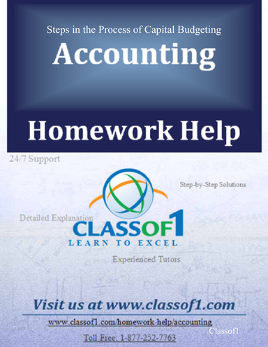 Steps in the Process of Capital Budgeting