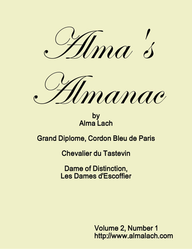 Alma's Almanac, Volume 2, Number 1