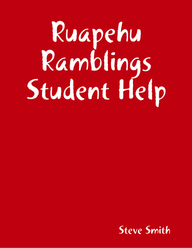 Ruapehu Ramblings Student Help