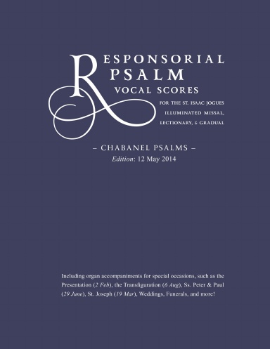 VOCALIST SCORES, 206 pages, Chabanel & Jogues, Responsorial Psalms