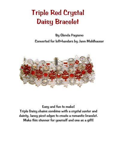 Triple Red Crystal Bracelet for Southpaws