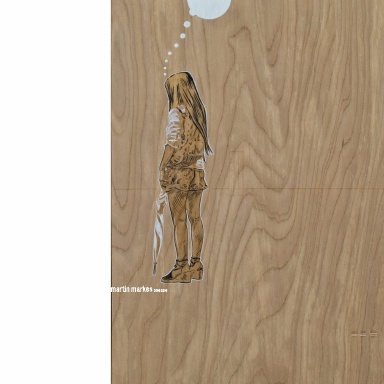 on wood