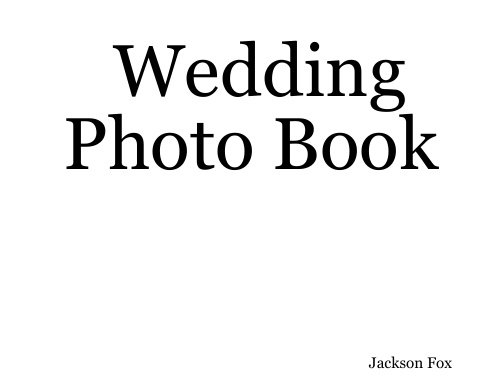 Wedding Photo Book
