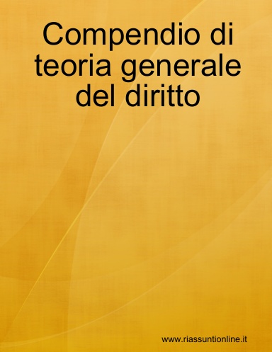 Compendio di teoria generale del diritto