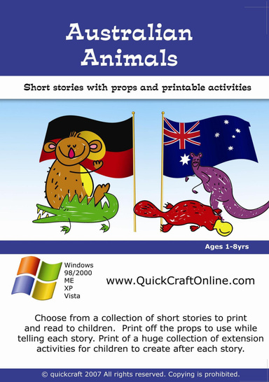 Australian Animals Short Stories with Printable Extension Activities
