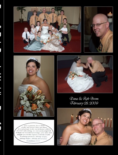 Dana & Rob Brom Wedding Proof Book
